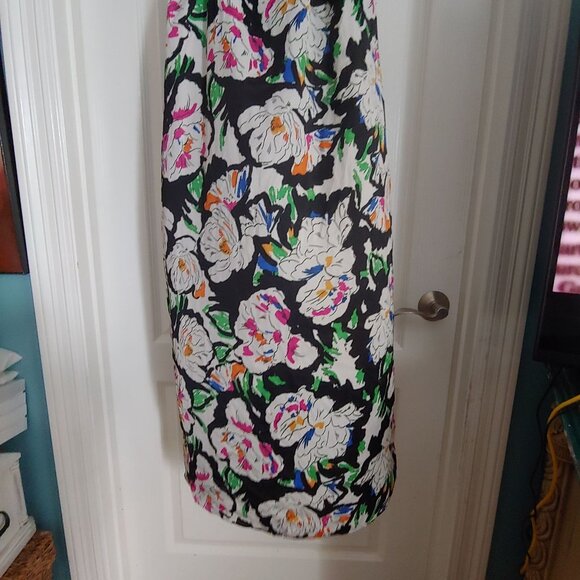 Dancing Leopard Floral Silky Flowy Midi Wrap Dress 14 Adjustable straps - Picture 7 of 10